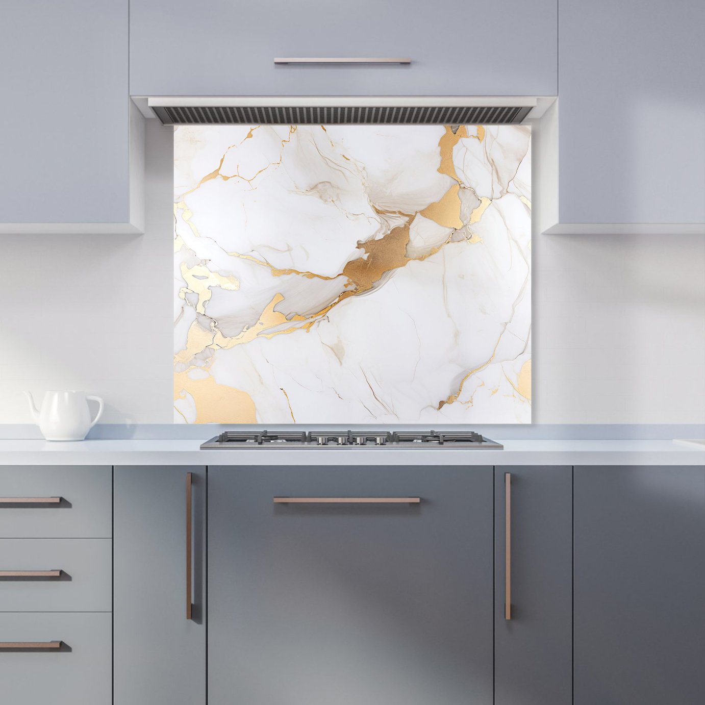 WRT Marble White Kitchen Splashback - W900xH750mm