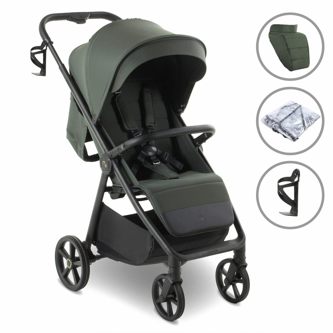 My Babiie MB170 Plus Pushchair - Forest Green