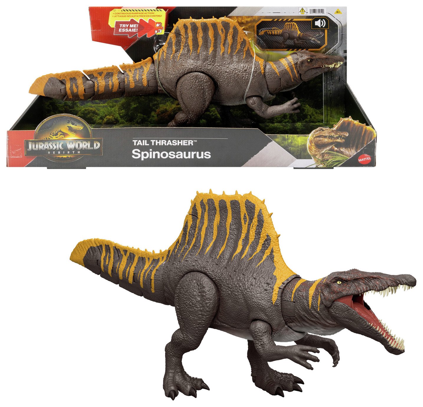 Jurassic World Rebirth Tail Thrash Spinosaurus Dinosaur Toy