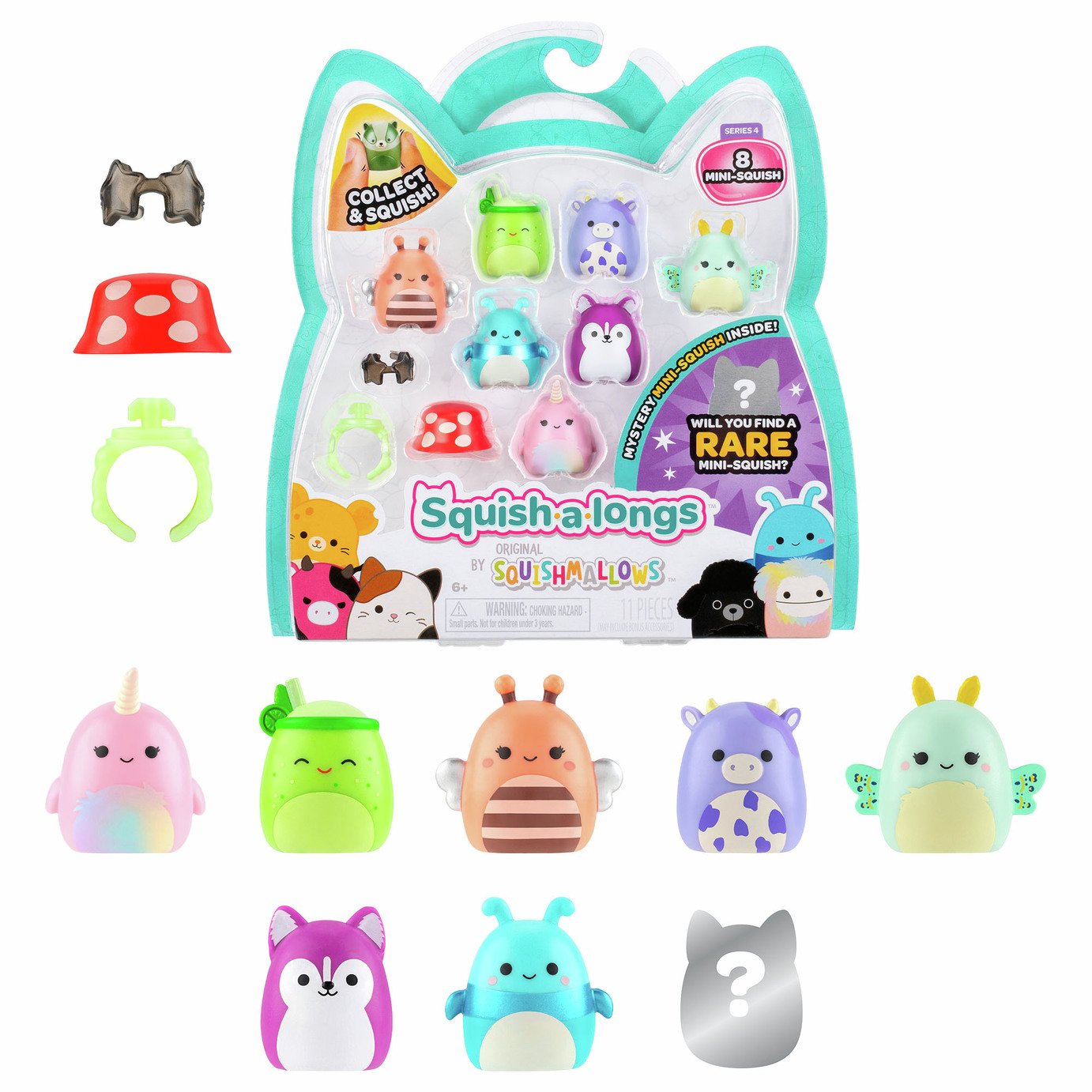 Squish-a-longs Mini-Squish Styling Pack Of 8