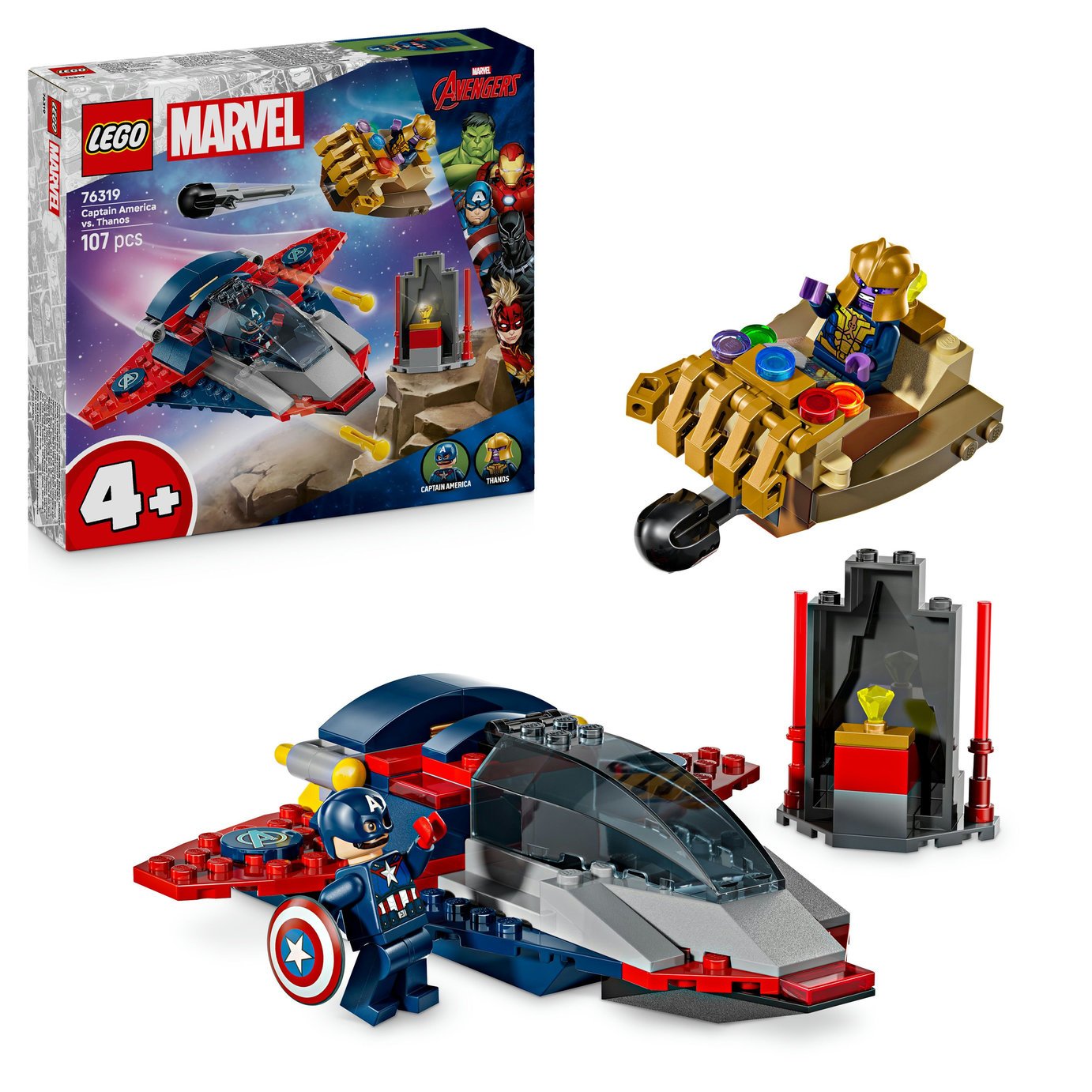 LEGO Marvel Captain America vs. Thanos Building Toy 76319
