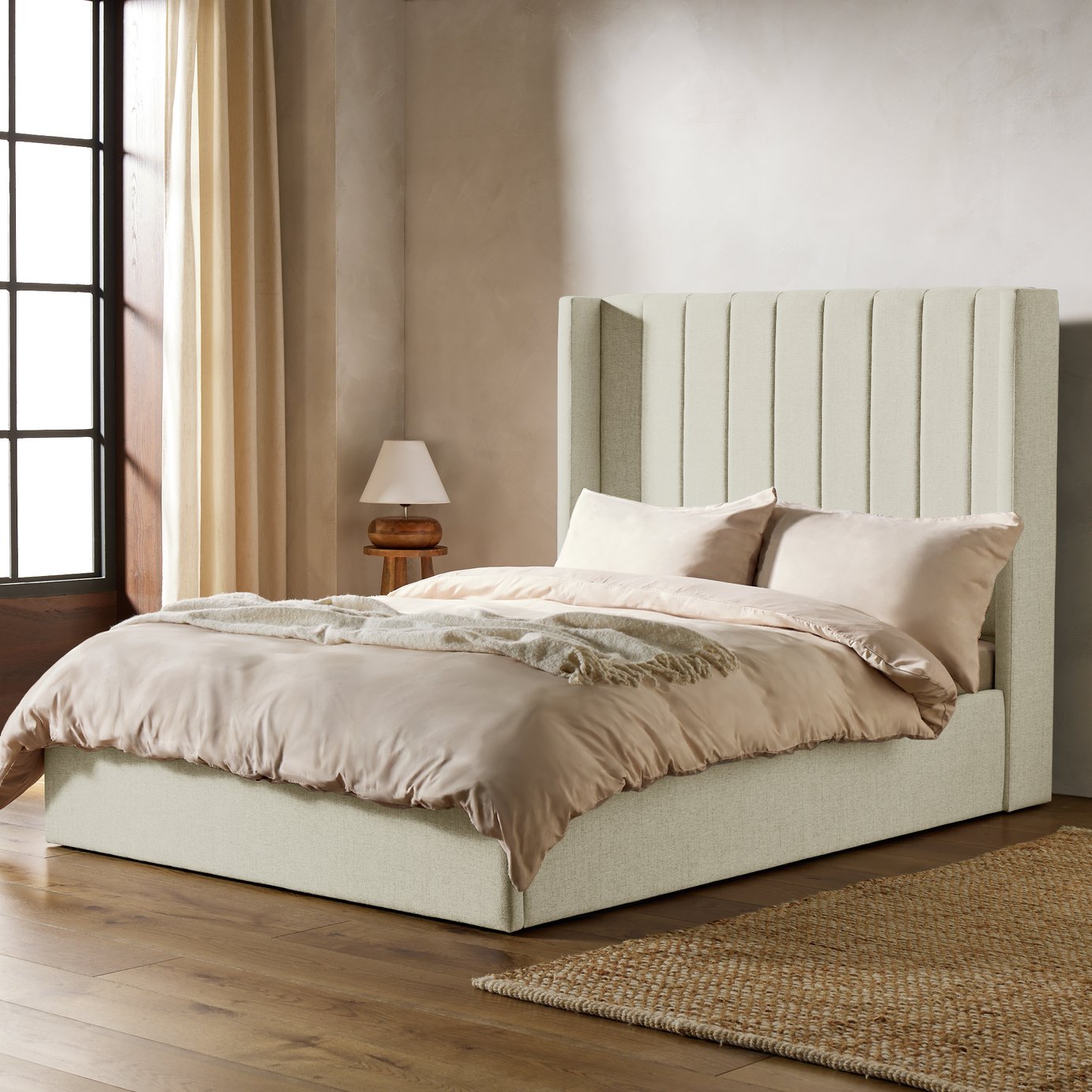 Habitat Kempley Double End Lift Ottoman Bed - Cream