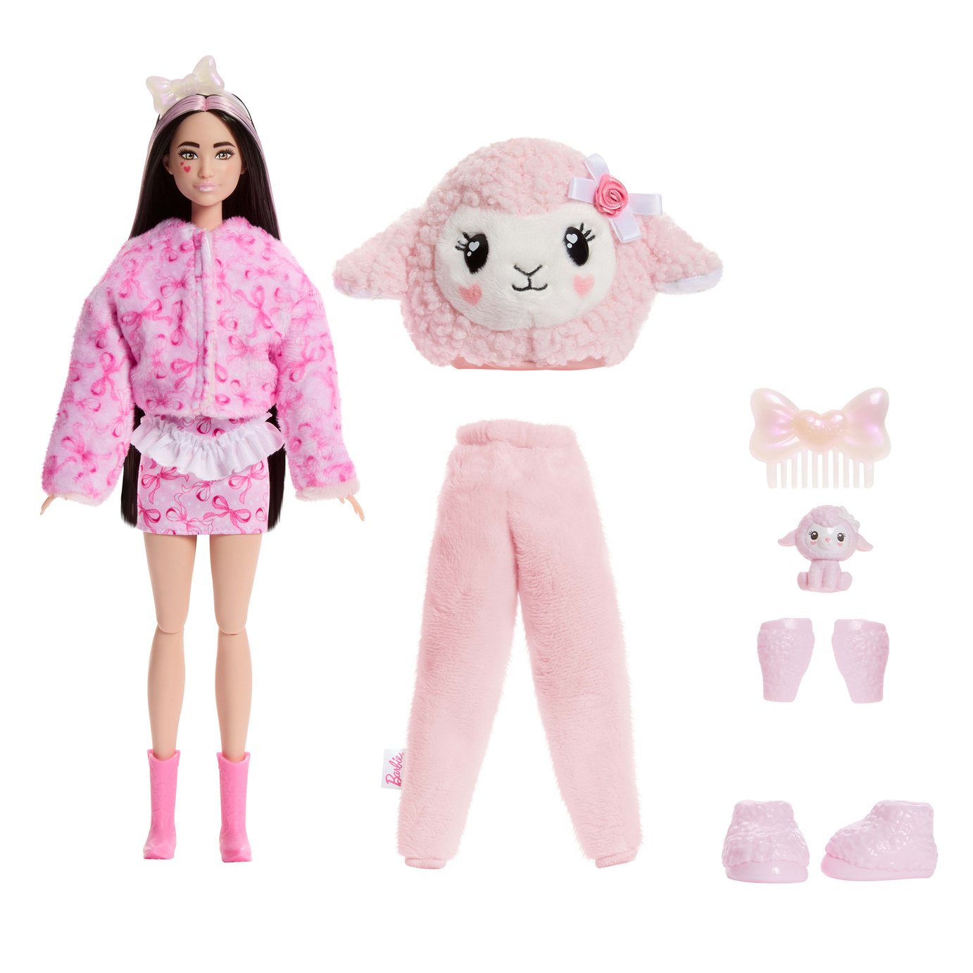 Barbie Reveal Cutie Reveal 13 inch Doll with Sweet Bows Pink Lamb