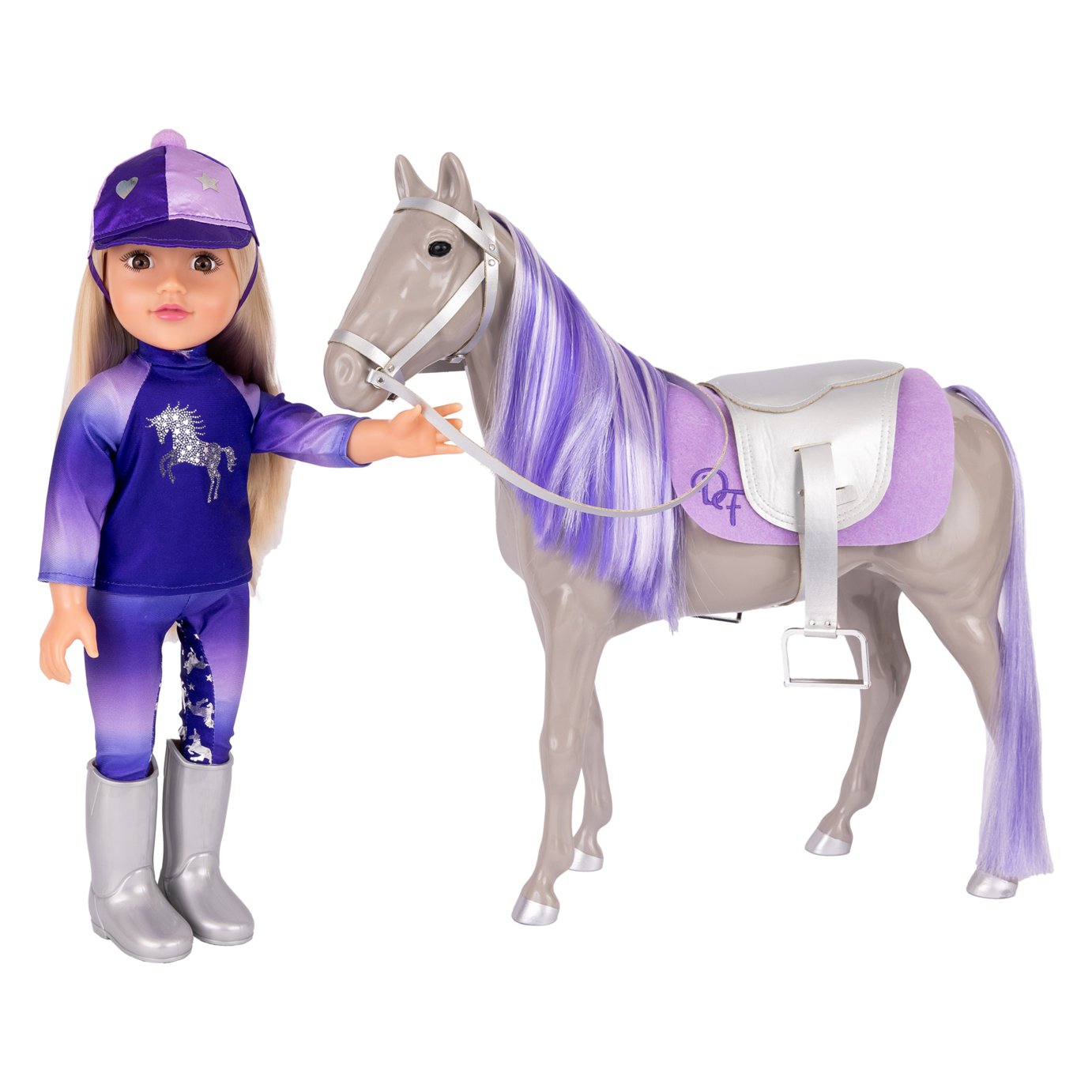 DesignAfriend 18 Inch Dolls Horse & Riding Outfit