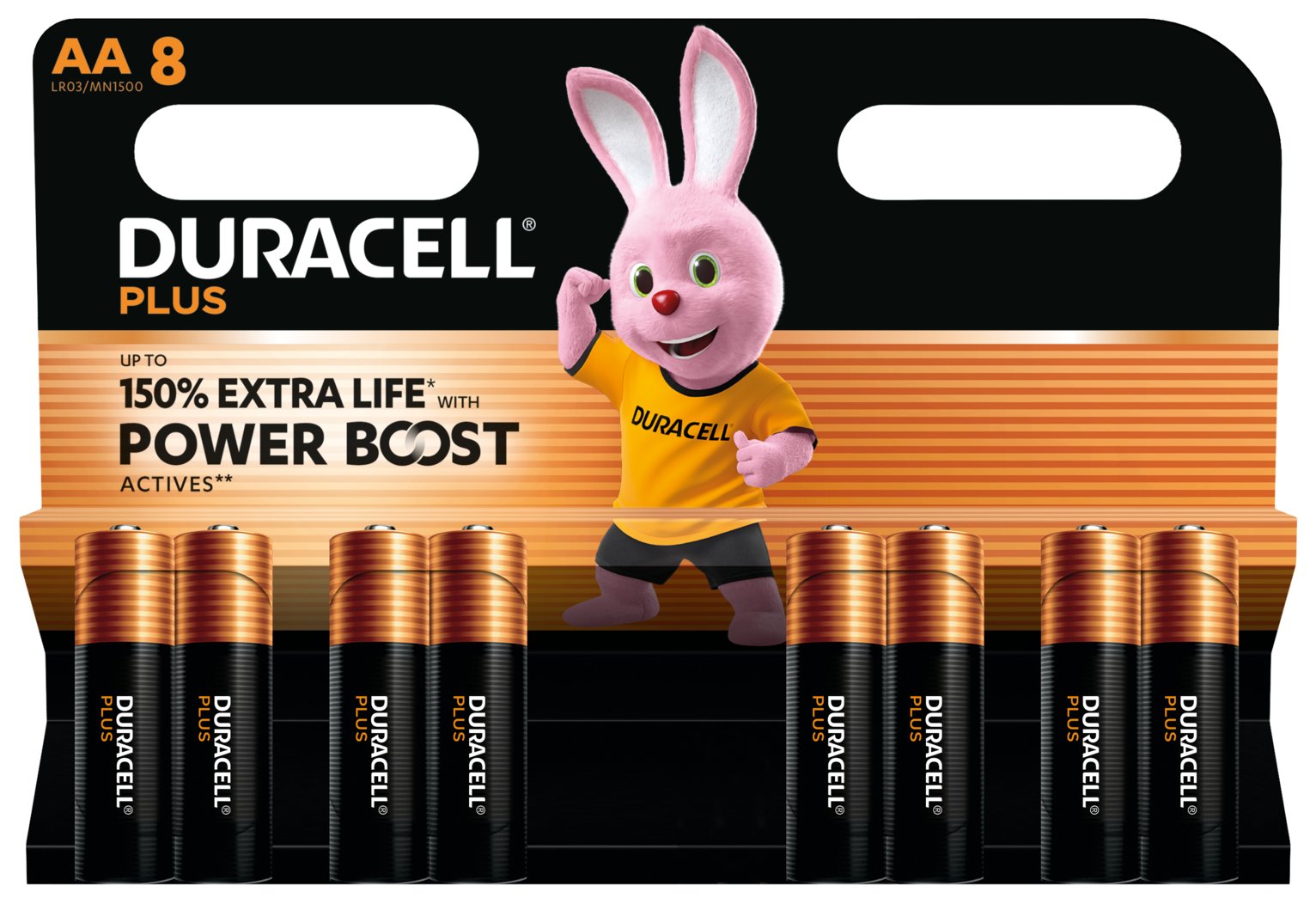 Duracell Plus Power Boost AA Batteries - Pack of 8