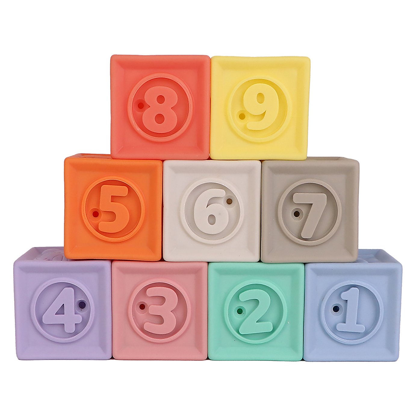 Chad Valley Sensory Stacking Cubes 9 Pack