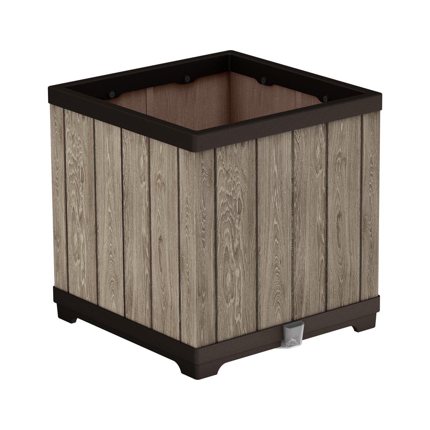 Keter Signature 45.5cm Square Resin Brown Planter