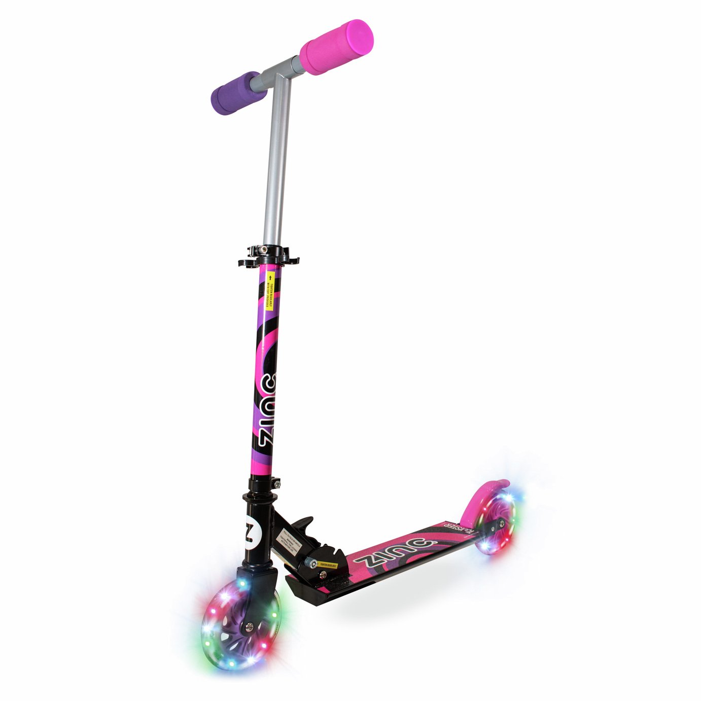 Zinc Twister Inline 2 Wheel Scooter - Pink & Purple