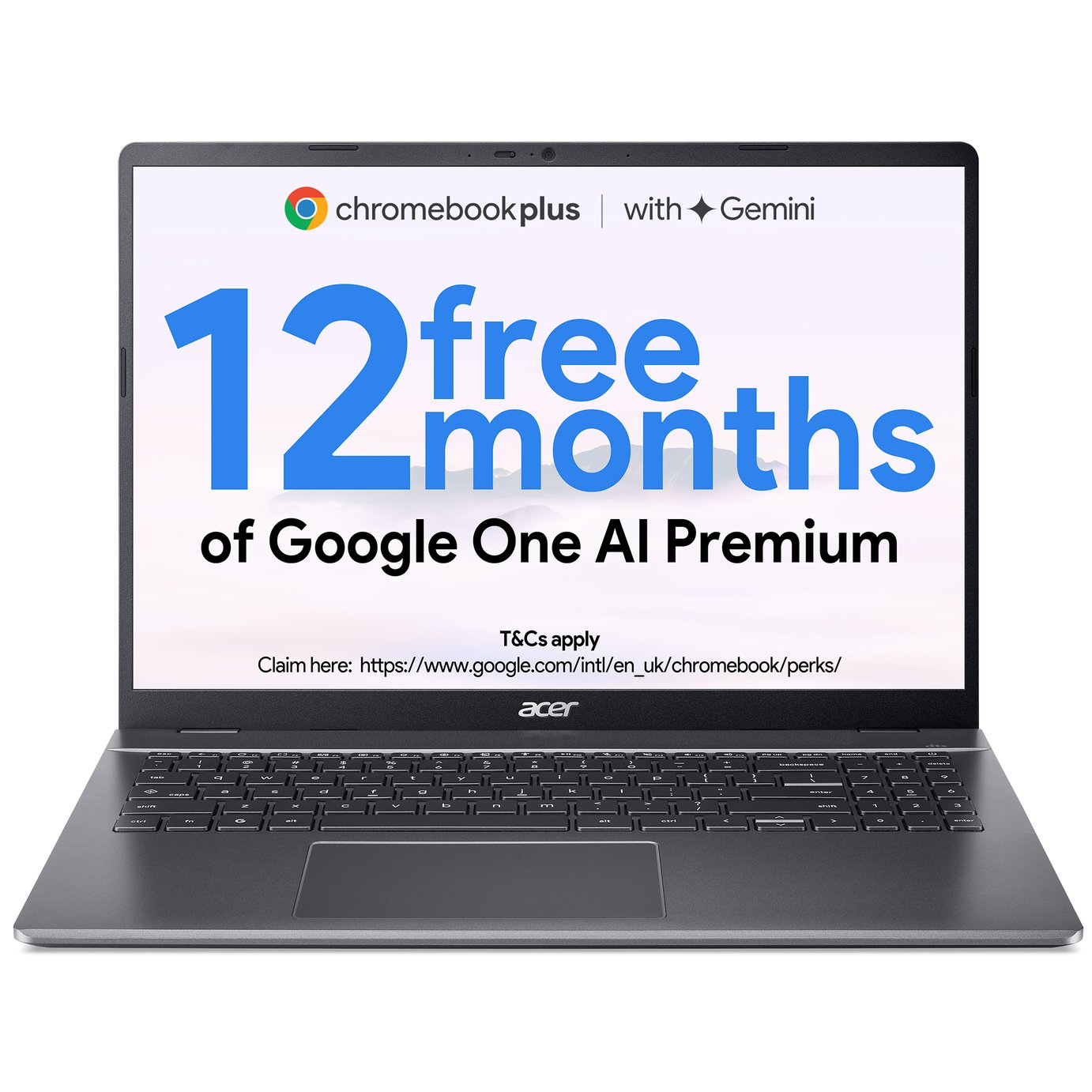 Acer CB516-1H 16in i3 8GB 128GB Chromebook Plus - Grey
