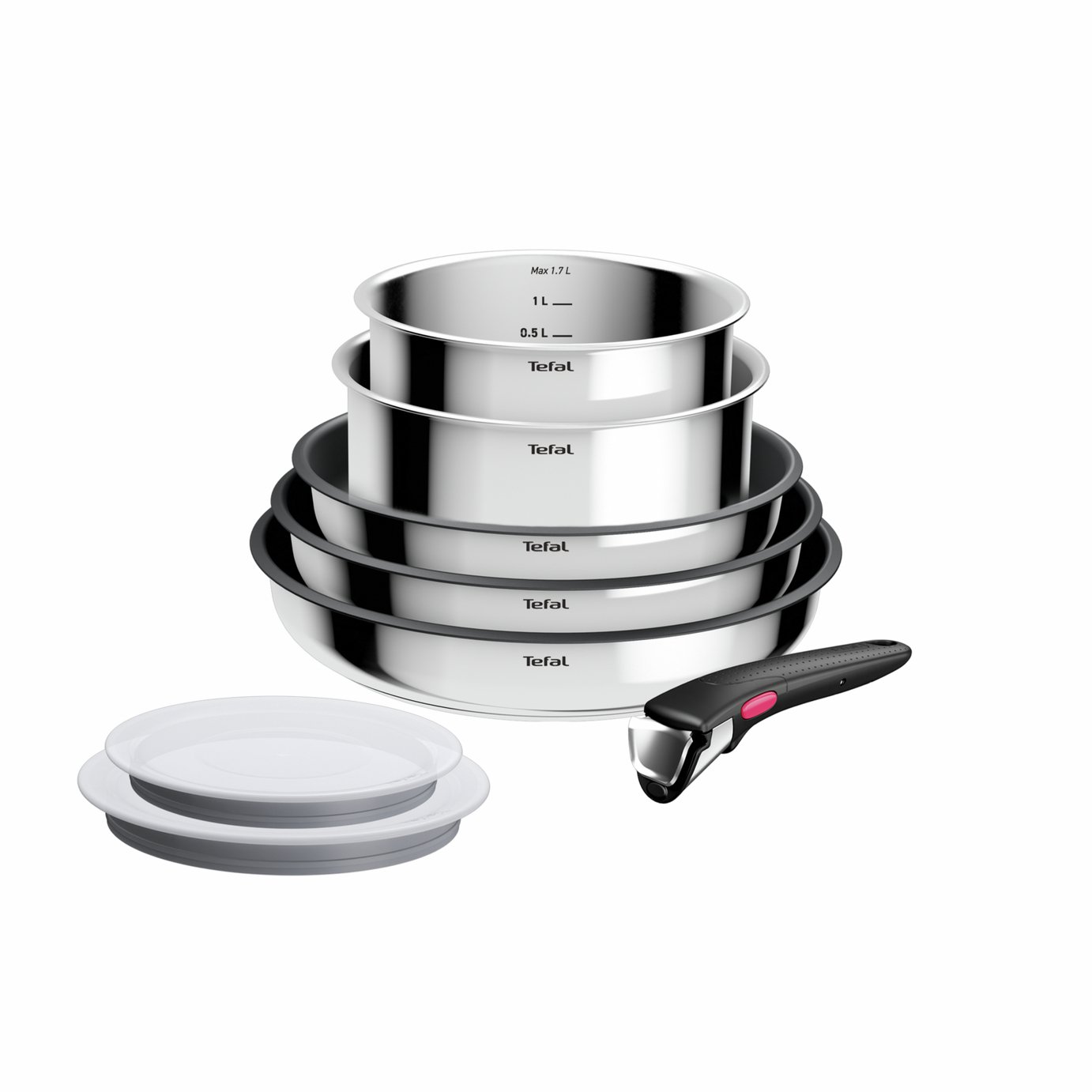 Tefal Ingenio 8 Piece Stainless Steel Cookware Set