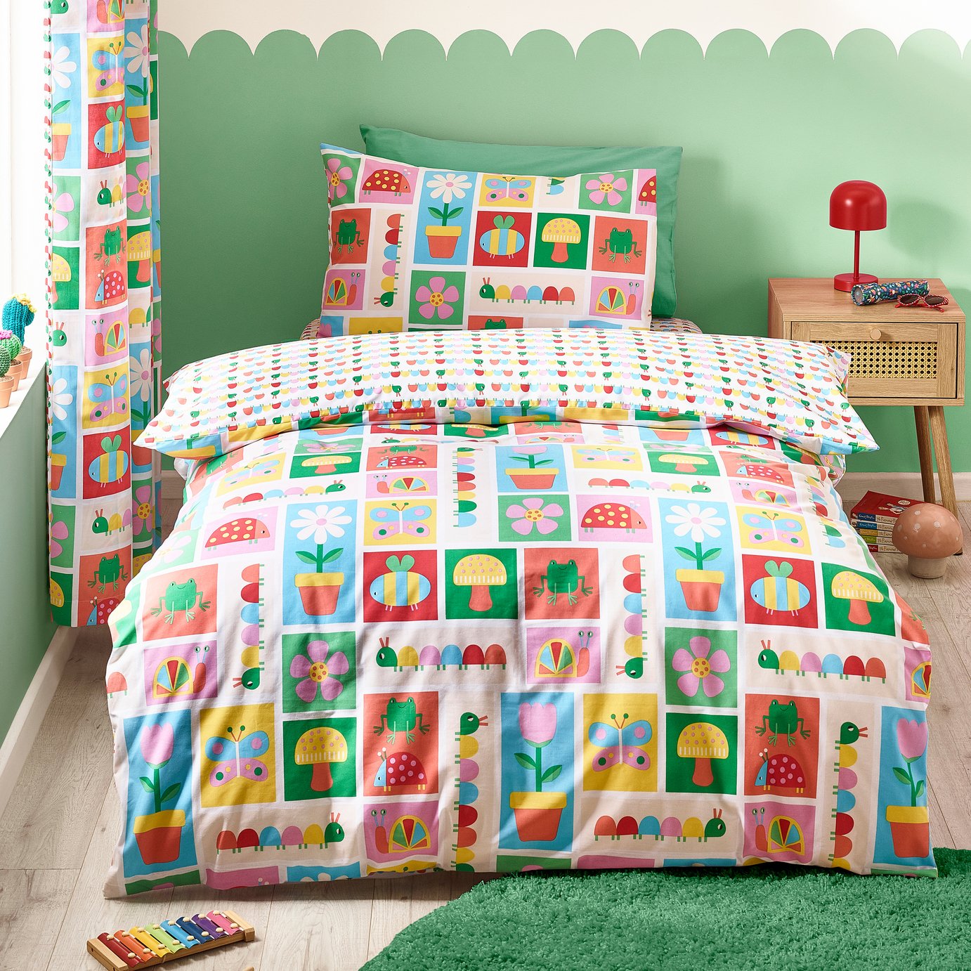 Catherine Lansfield Caterpillar Kids Bedding Set - Single
