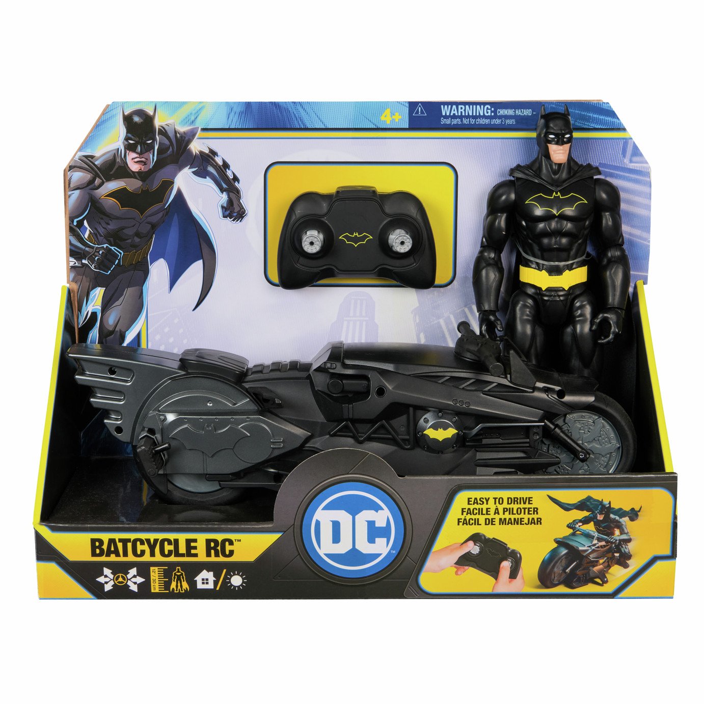 DC Comics Batman RC Batcycle and 12 Inch Batman Figure
