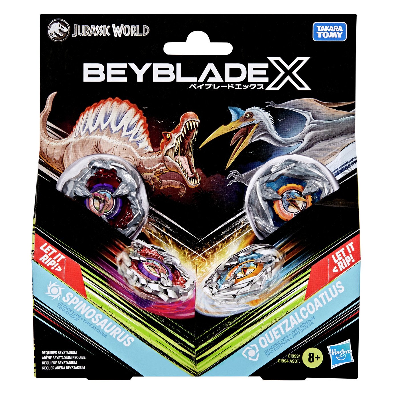 Beyblade X Jurassic World Carroll Beyblade Pack 