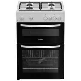 Indesit ITG6GW 60cm Twin Cavity Gas Cooker - White