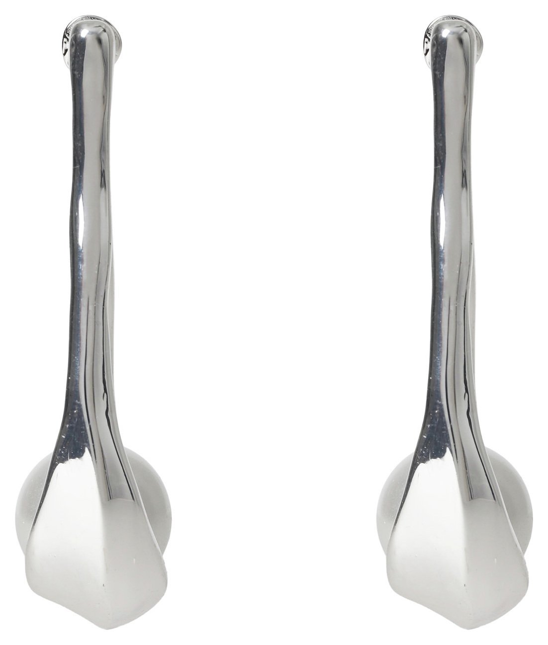 Liars & Lovers SilverTone Long Sculptural Pearl Hoop Earring