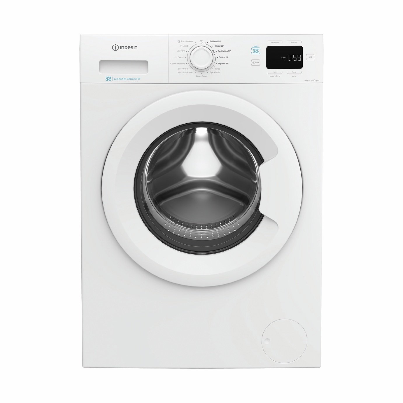 Indesit IP846PUSH&GOUK 8KG 1400 Spin Washing Machine - White