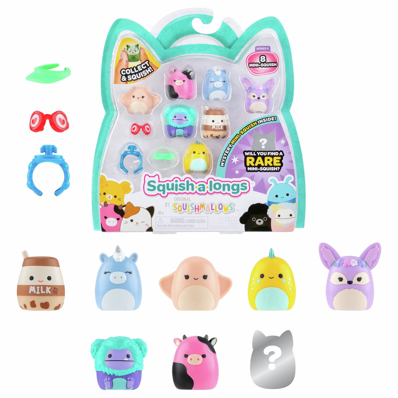 Squish-a-longs 8 Pack Mini Squish Toys
