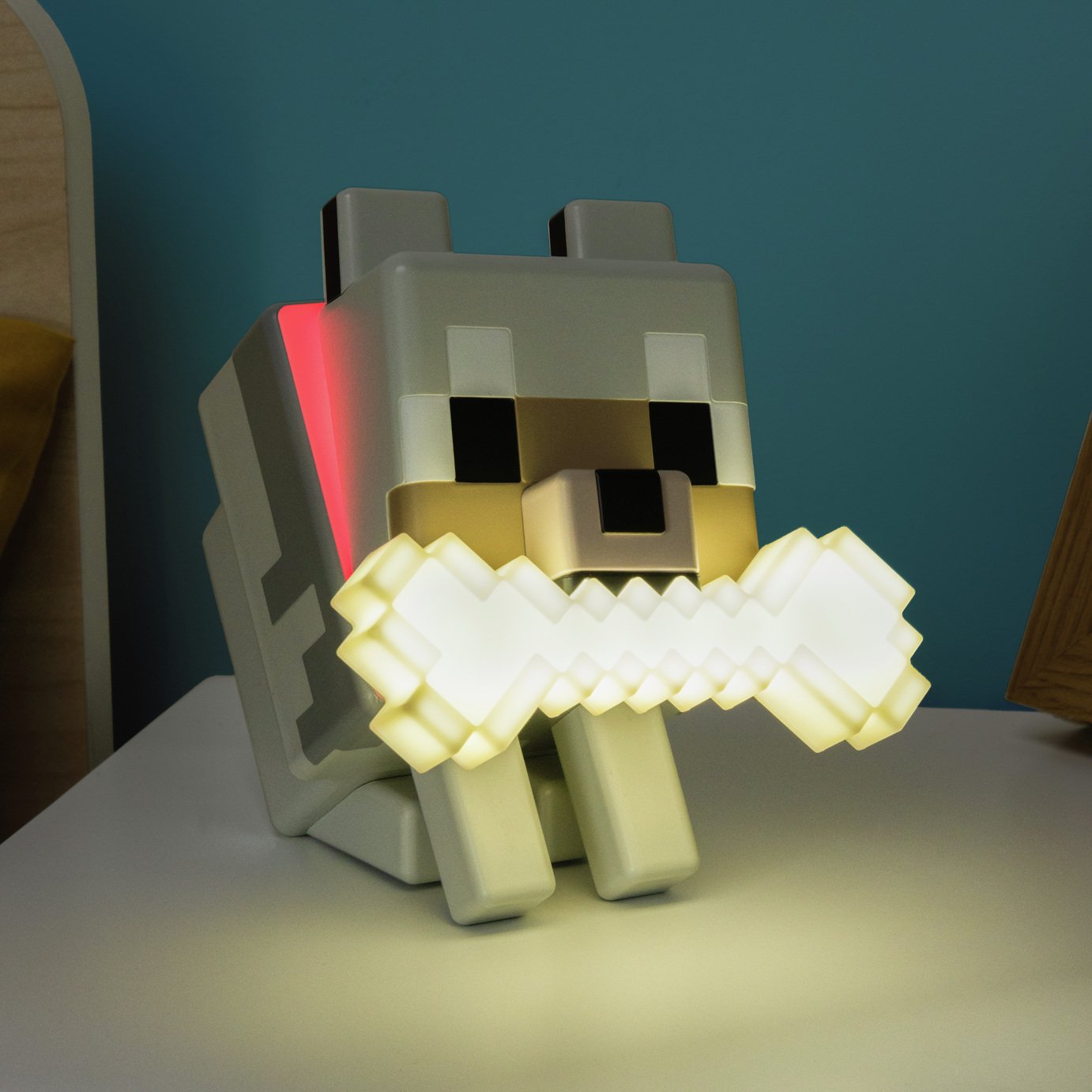 Minecraft Wolf GloBuddies LED Novelty Light - Beige