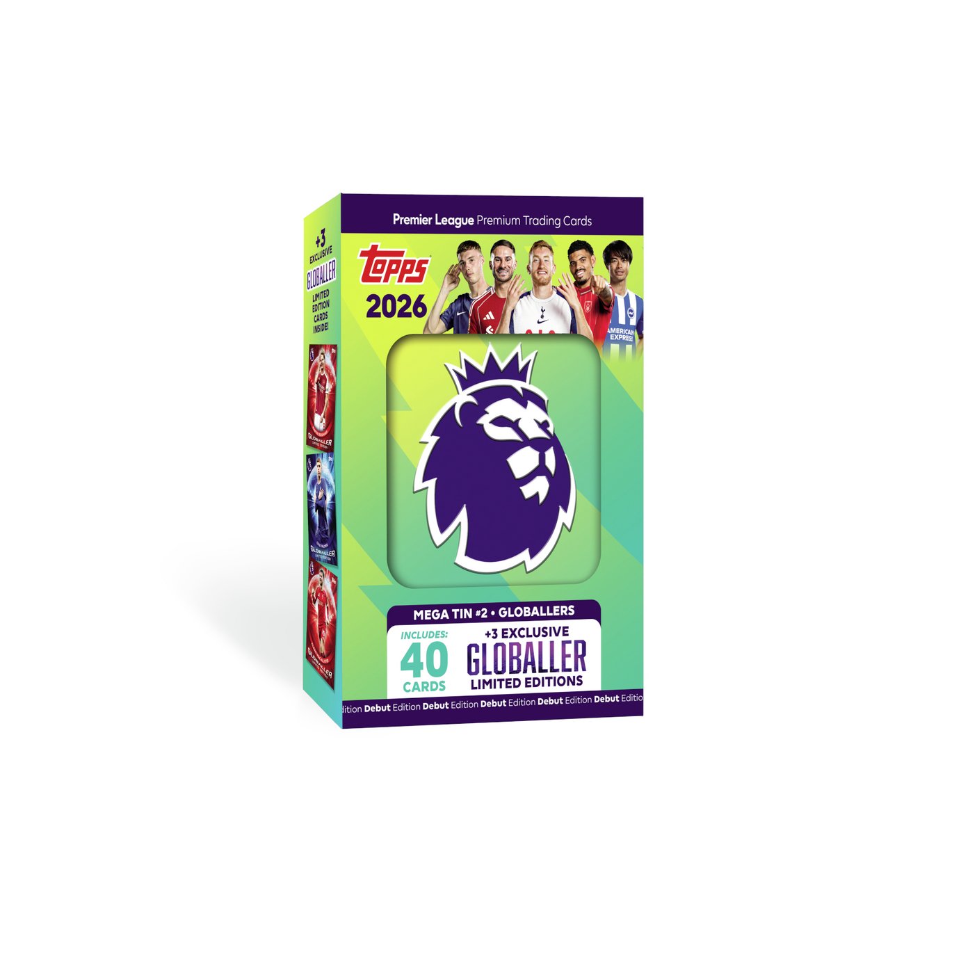 Topps  Premier League 2026 Globallers Mega Tin Trading Cards
