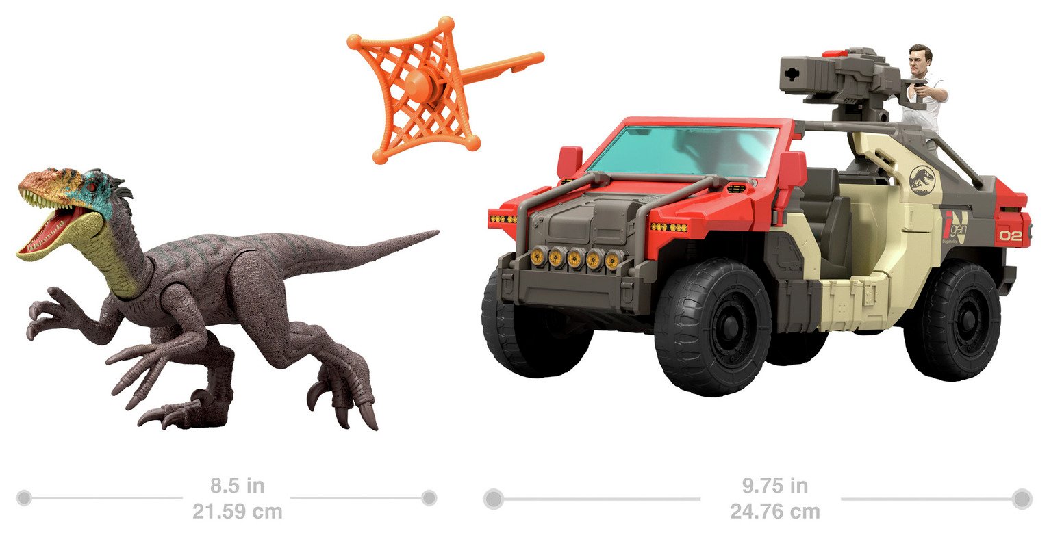 Jurassic World Rebirth Launch 'N Battle Vehicle & Figures
