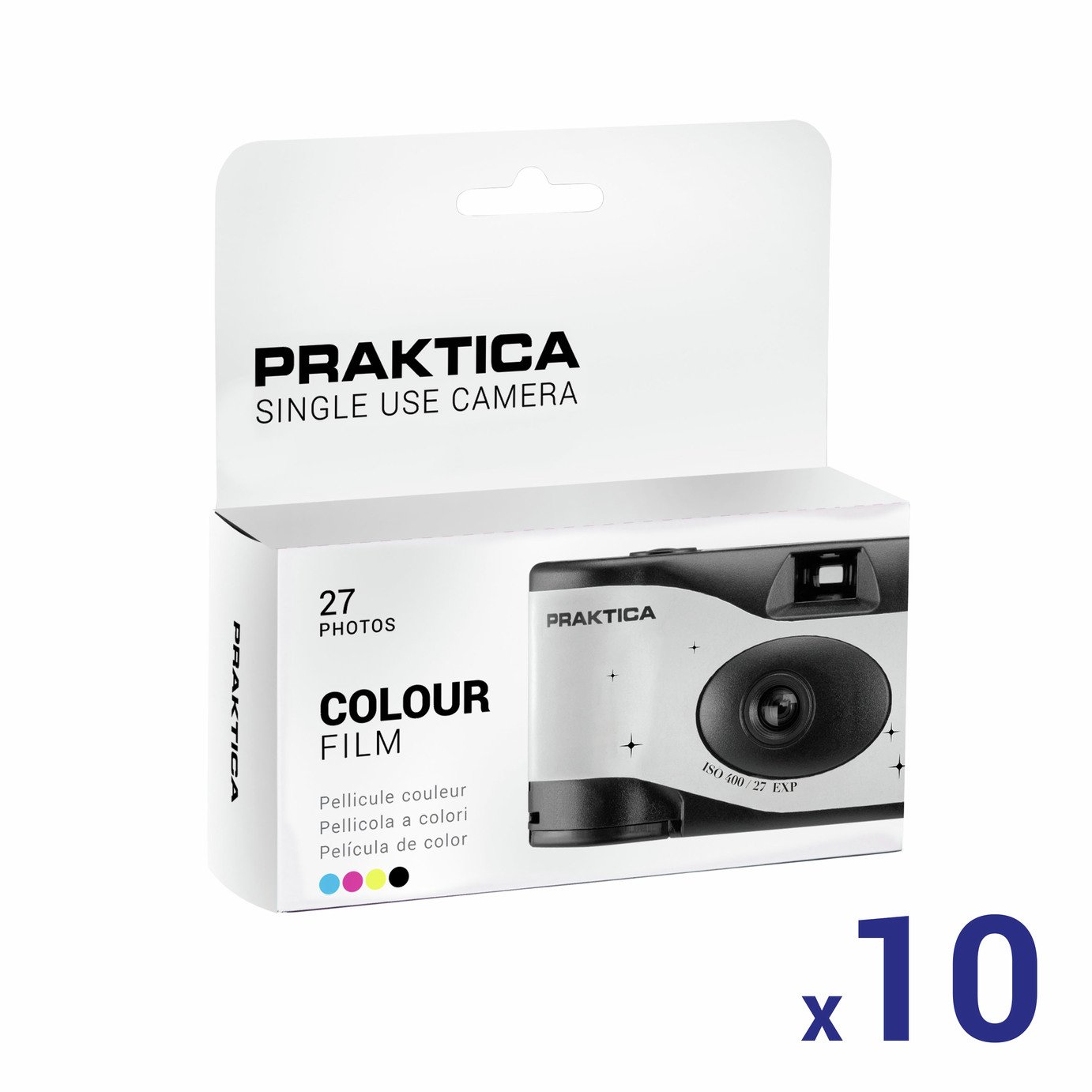 Praktica Single Use 27 Shots White Camera - 10 Pack