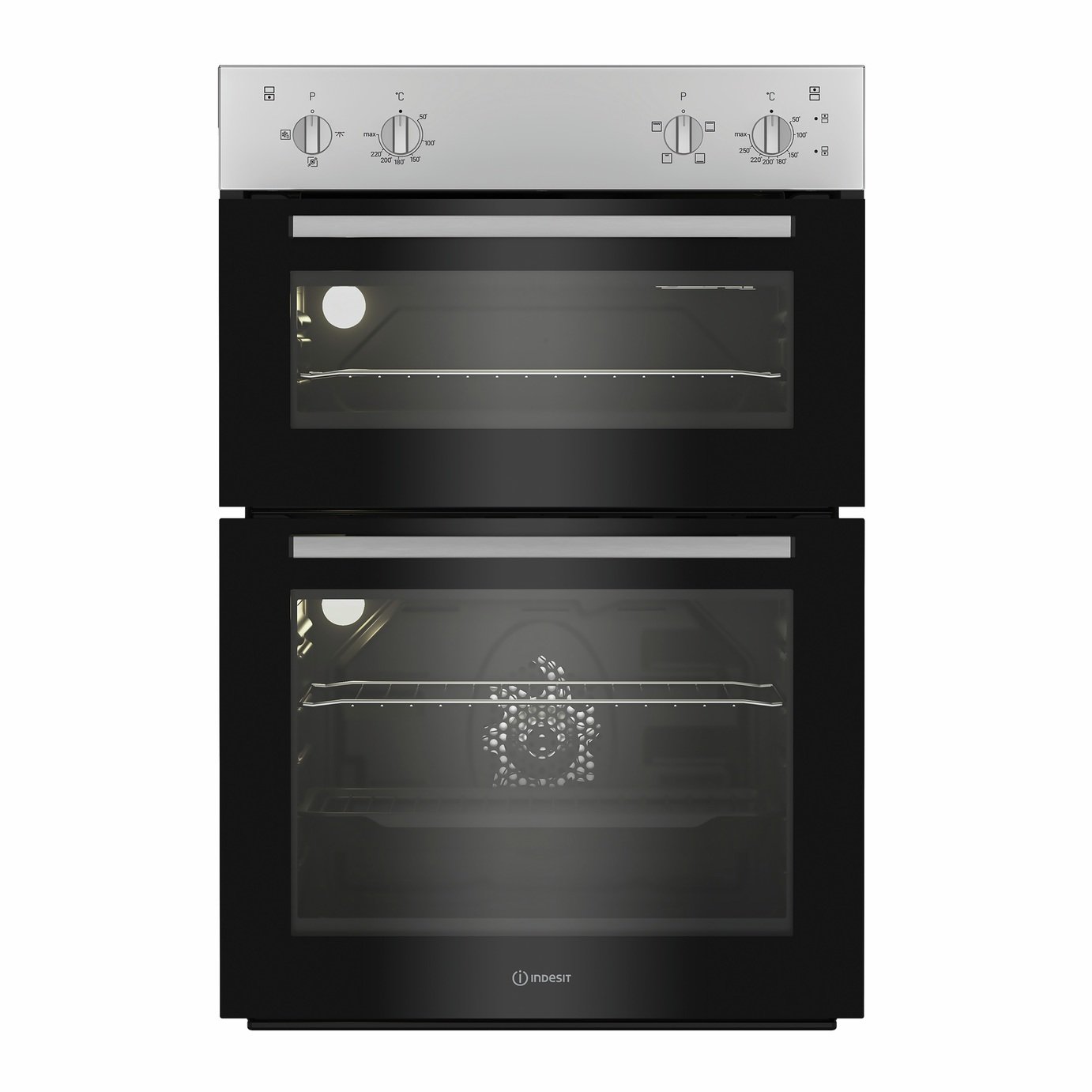 Indesit DII10NS Built In Double Electric Oven - Silver