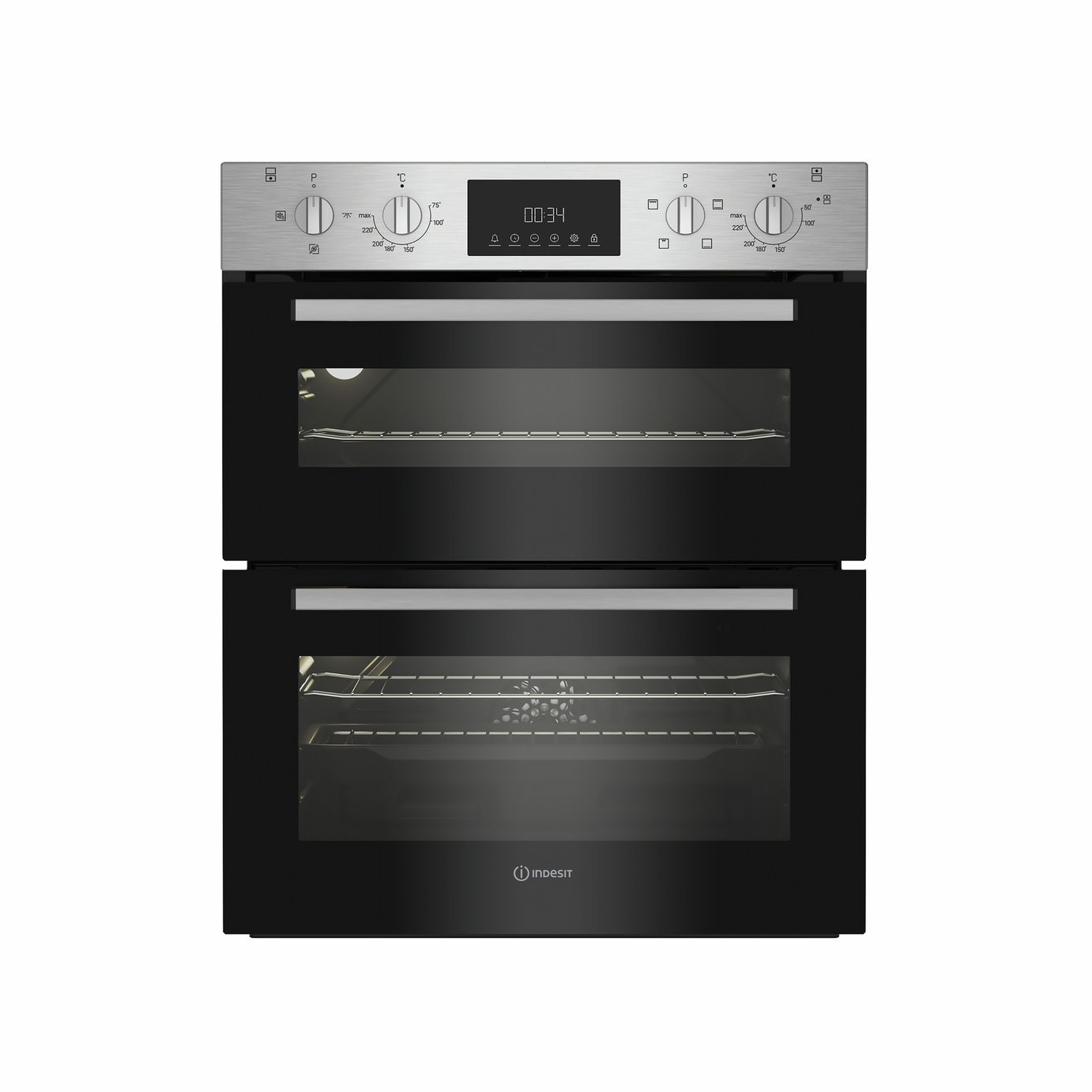 Indesit DUI10DIX Built Under Double Electric Oven - S/Steel