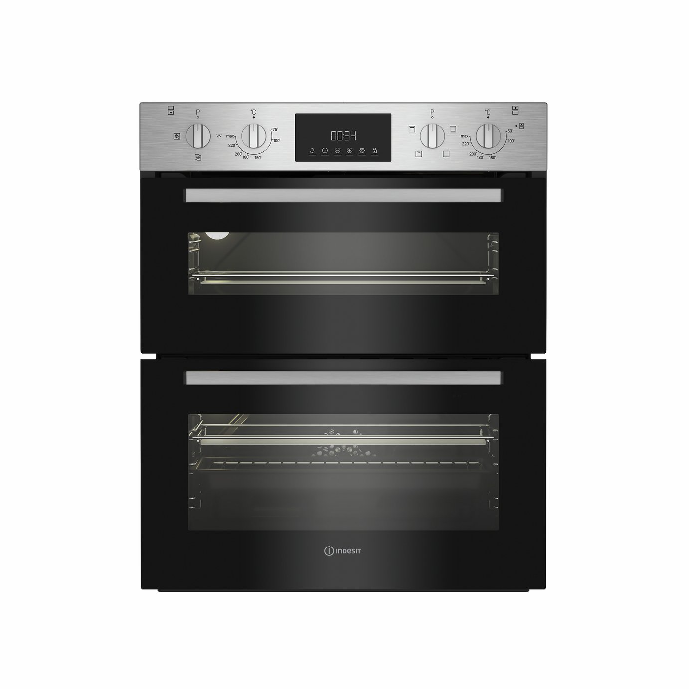 Indesit DUI12DIX Built Under Double Electric Oven - S/Steel