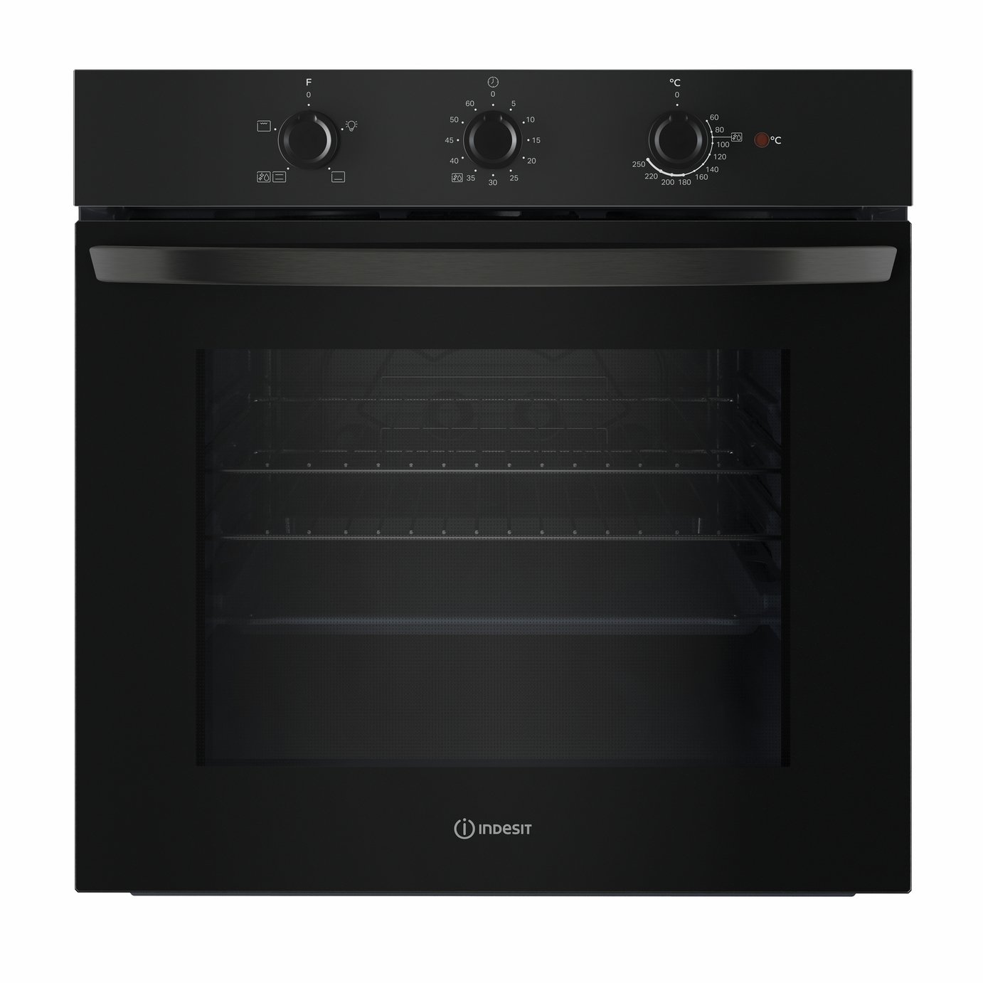 Indesit IO232HBUK Built In Single Electric Oven - Black