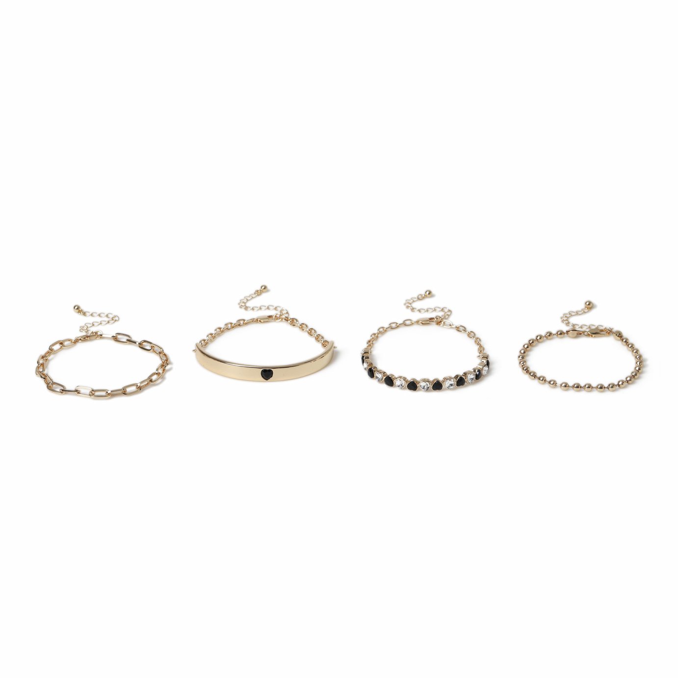 Liars & Lovers Gold Heart Crystal Wristwear Set