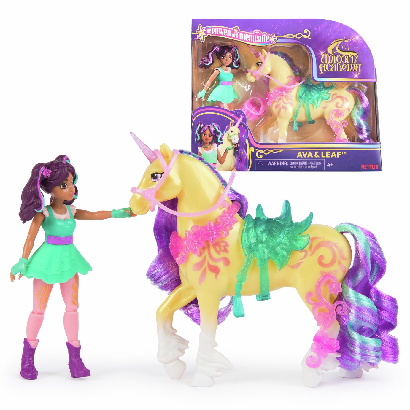 Unicorn Academy 4 Inch Small Ava & Leaf Doll Set