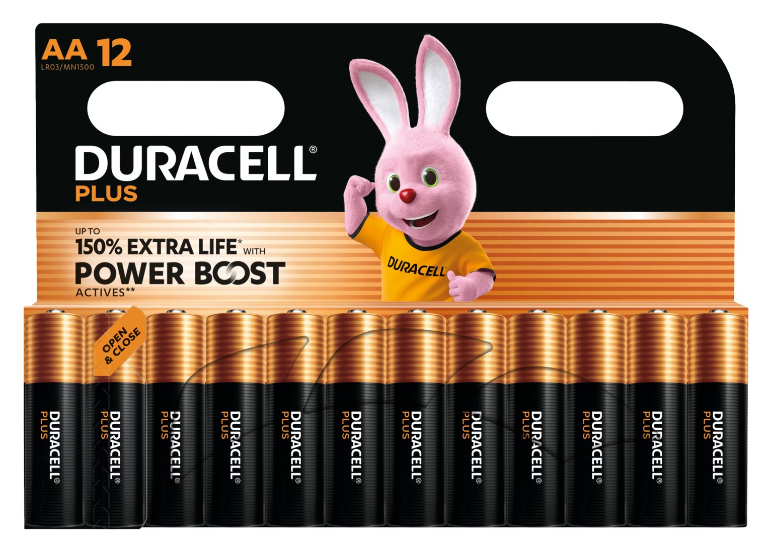 Duracell Plus Power Boost AA Batteries - Pack of 12