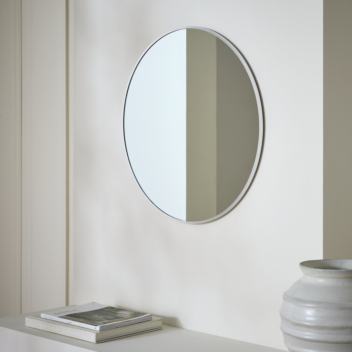 Habitat Silver Round Wall Mirror - 50x50cm