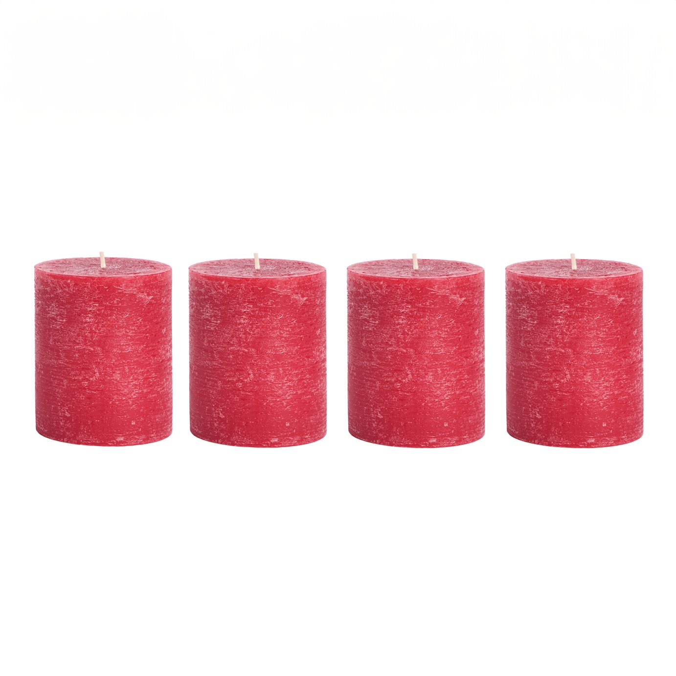 Argos Home Pack of 4 Pillar Candles - Unscented
