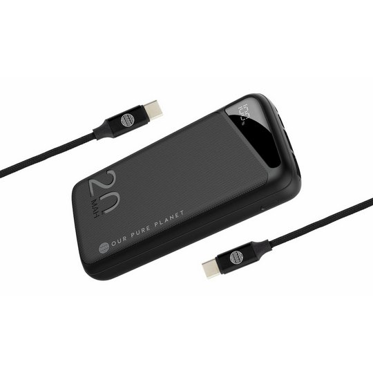 Our Pure Planet 20000mAh Power Bank & USB-C 1.2m cable