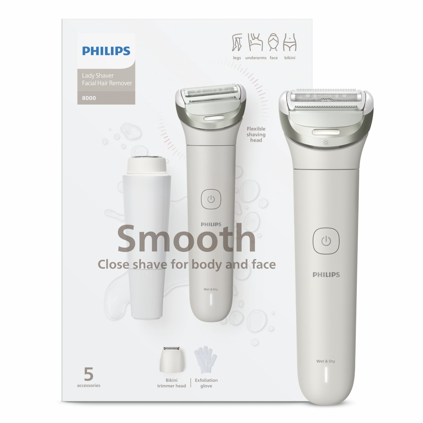 Philips BRL159 Wet and Dry Rechargeable Lady Shaver