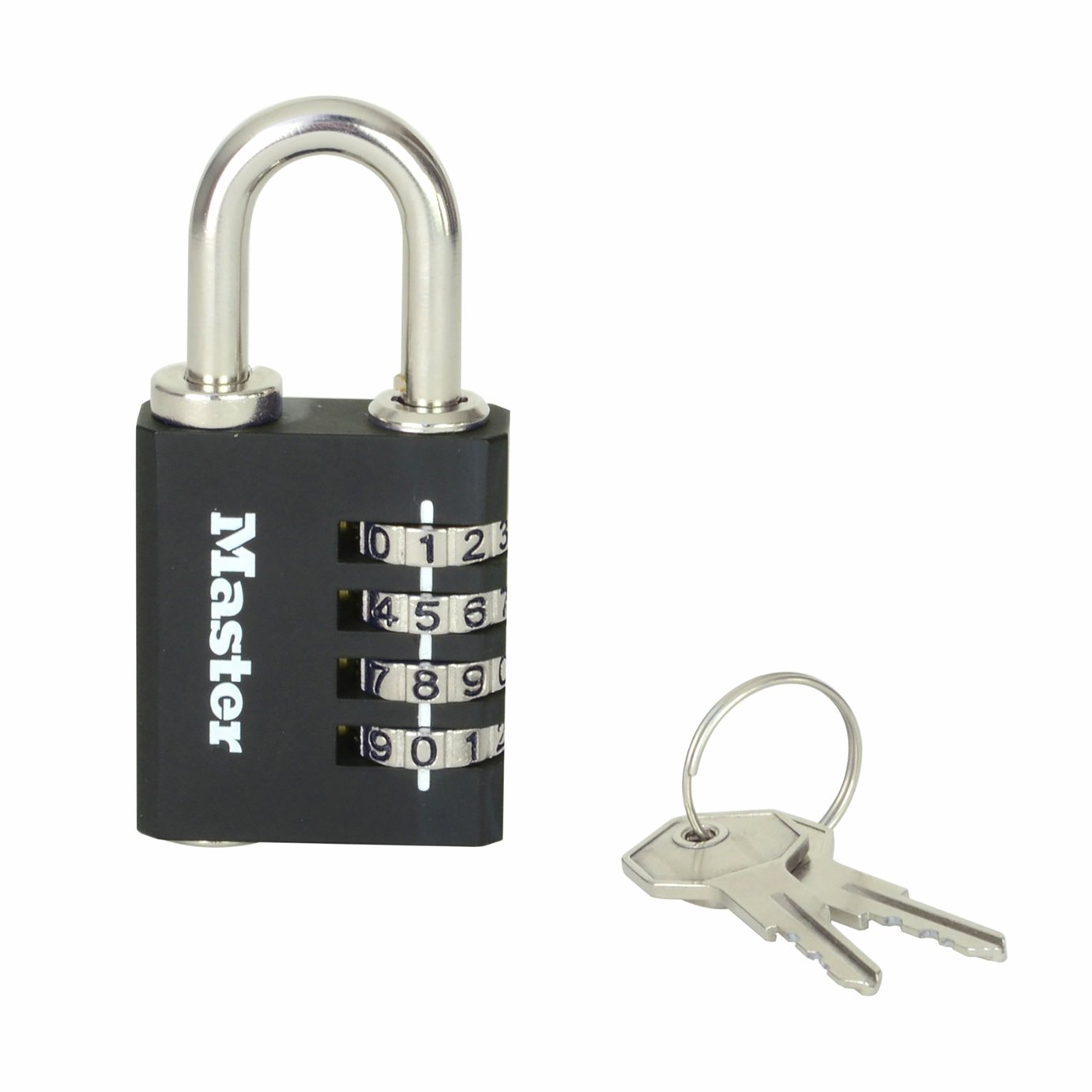 Master Lock 7641EURDBLK Combi Padlock with Override Key
