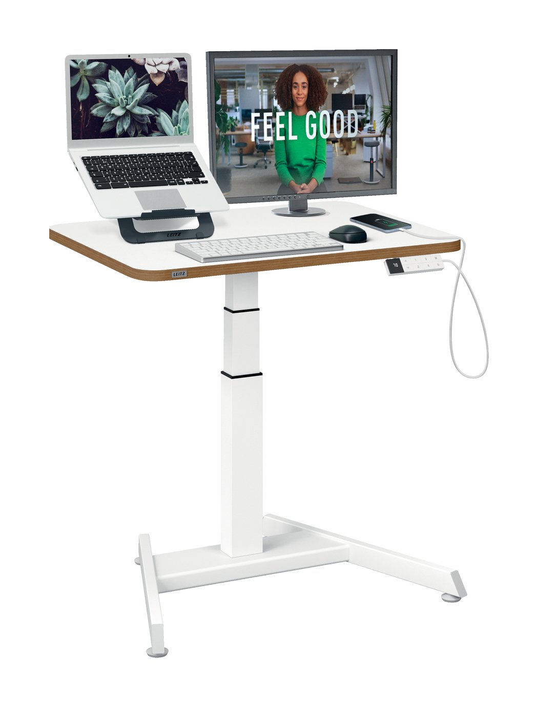 Leitz Ergo Small Electric Sit Stand Desk - White