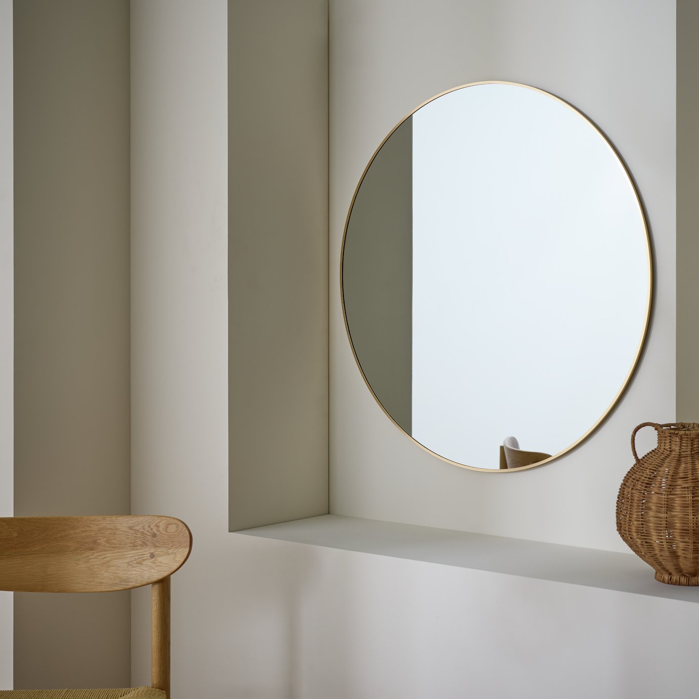 Habitat Gold Round Wall Mirror - 80x80cm