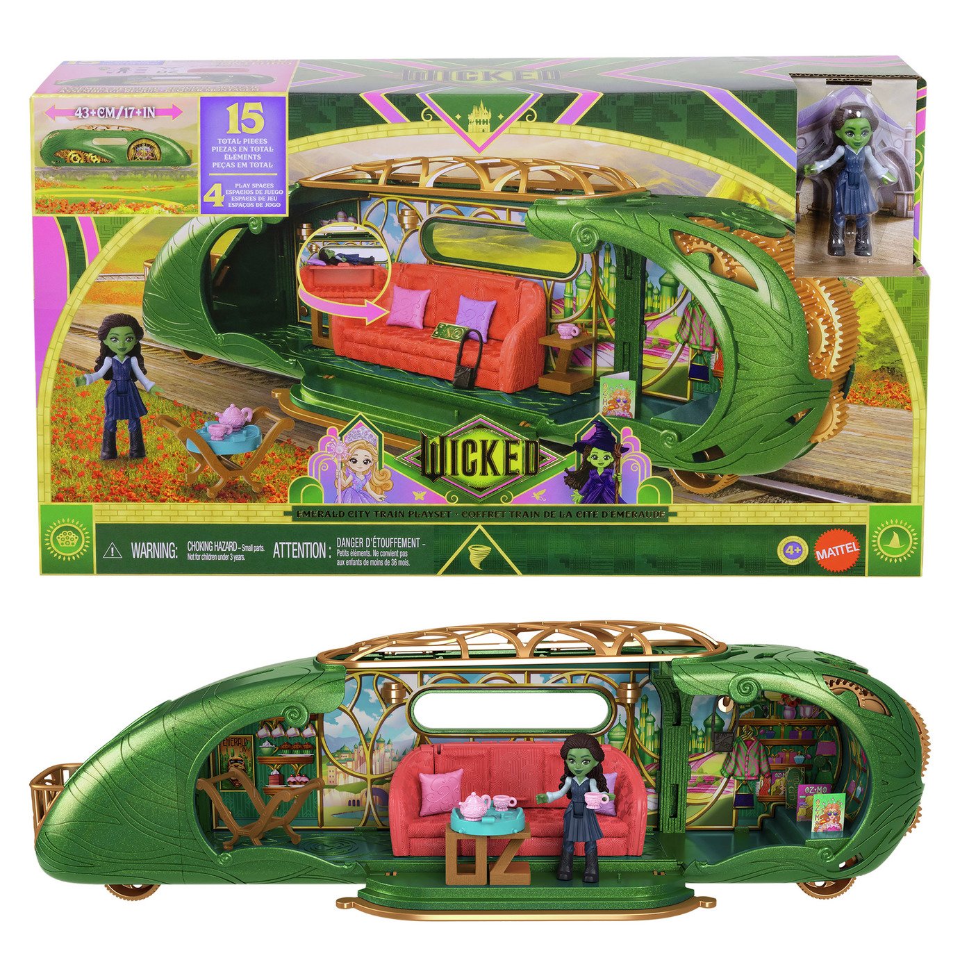 Wicked Emerald City Train Small Doll Playset