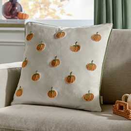 Wylder Pumpkin Spice Cushion - White - 45x45cm