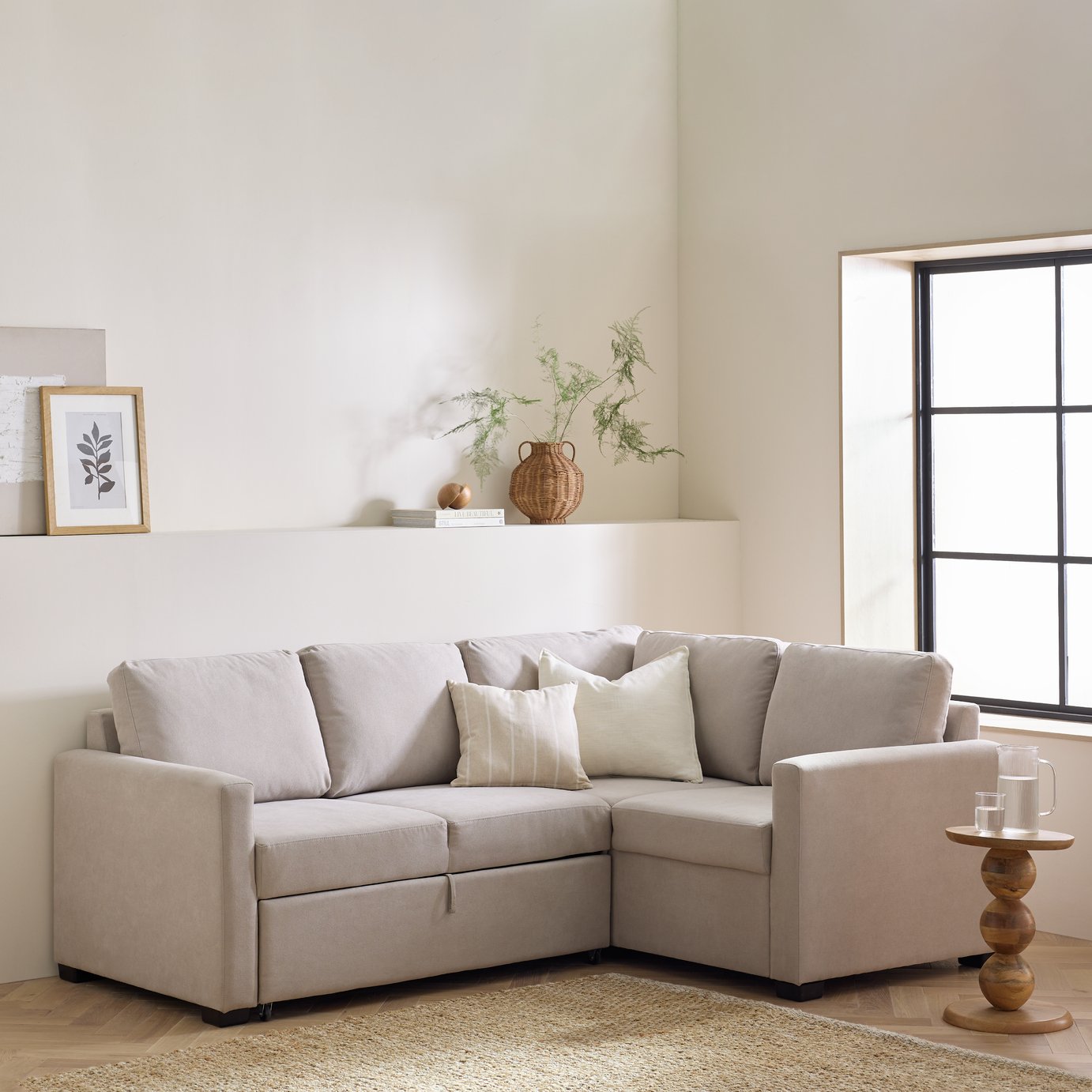 Habitat Reagan Fabric Right Hand Corner Sofa Bed