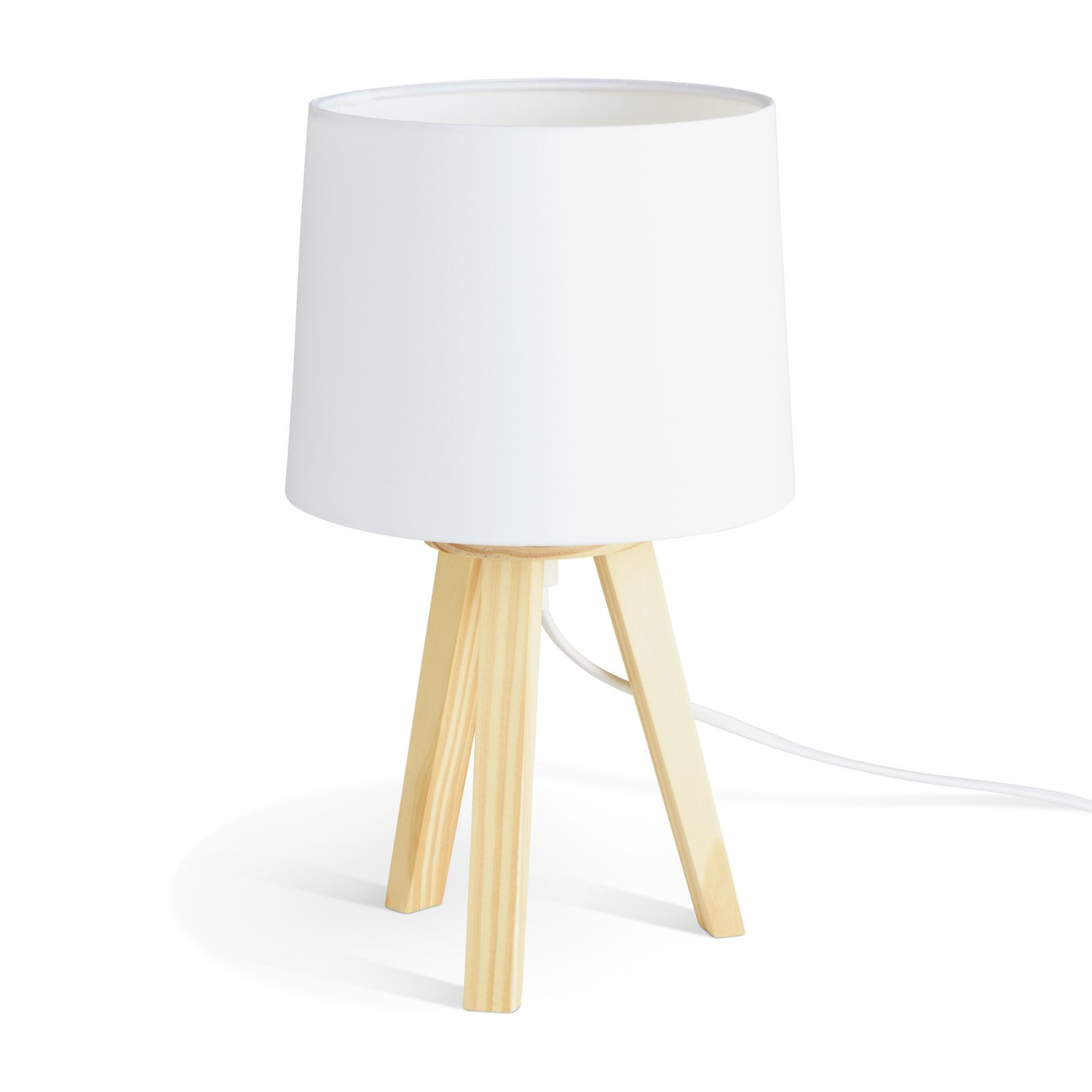 Argos Home Pine Mini Tripod Table Lamp - Black