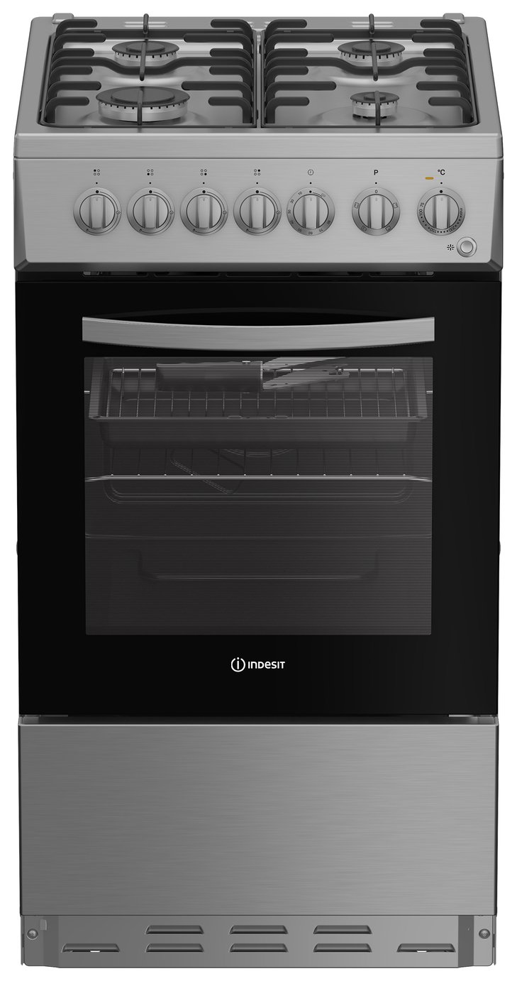 Indesit I5G3PMX 50cm Dual Fuel Cooker - Stainless Steel