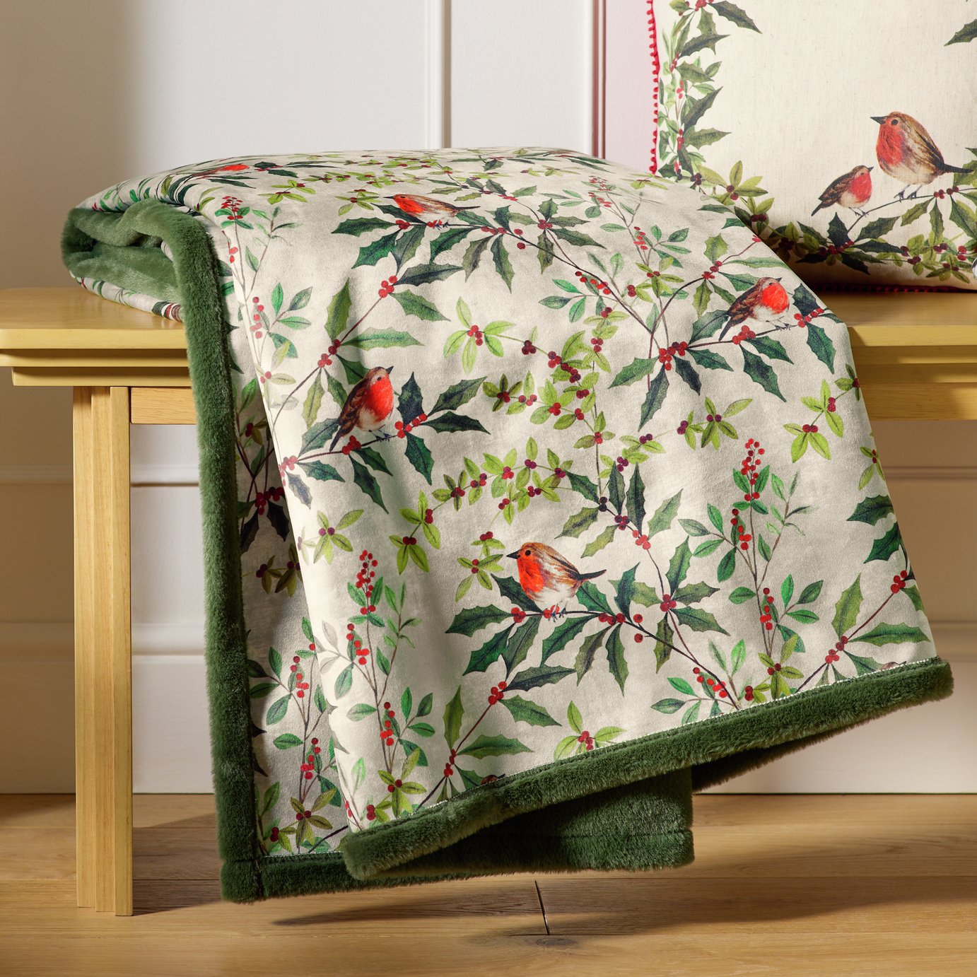 Argos Home Robin Faux Fur Throw - Green - 150x200cm