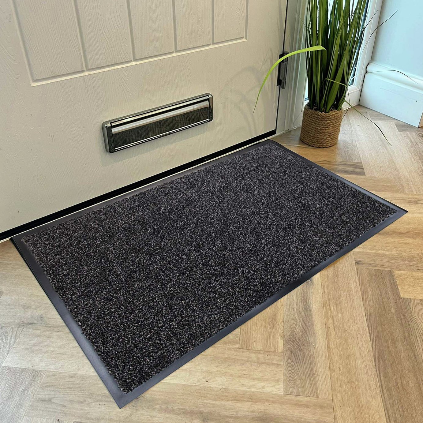 Mighty Mats Dirt Buster Dark Grey Doormat - 50x80cm