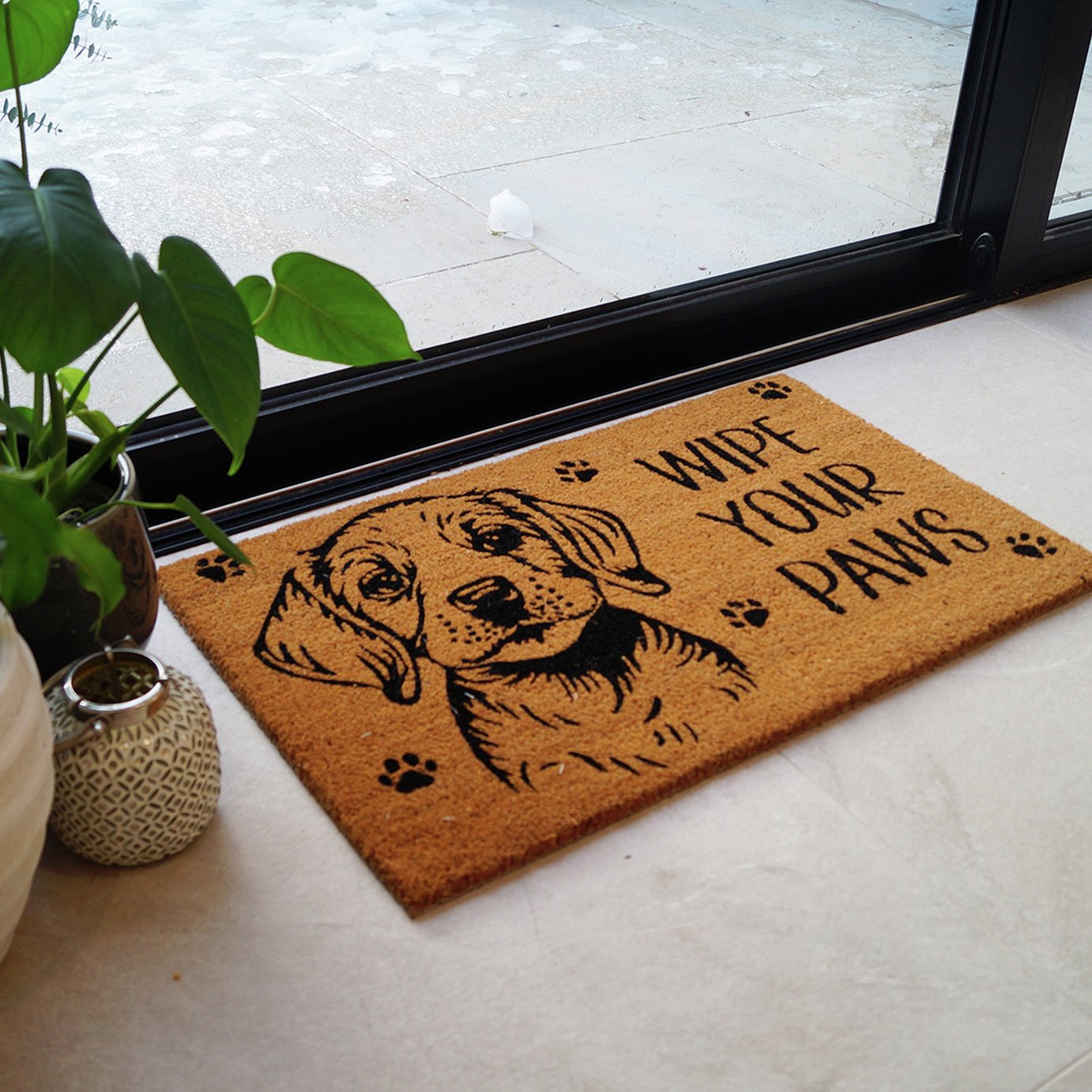 Mighty Mats Latex Backed Natural Paws Doormat - 45x75cm