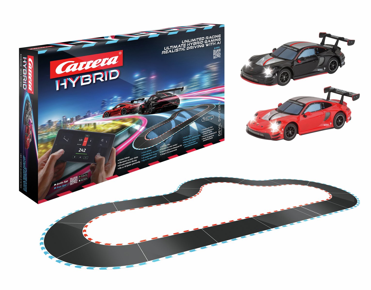 Carrera Hybrid Devil Drivers AI-Integrated Car Racing Set