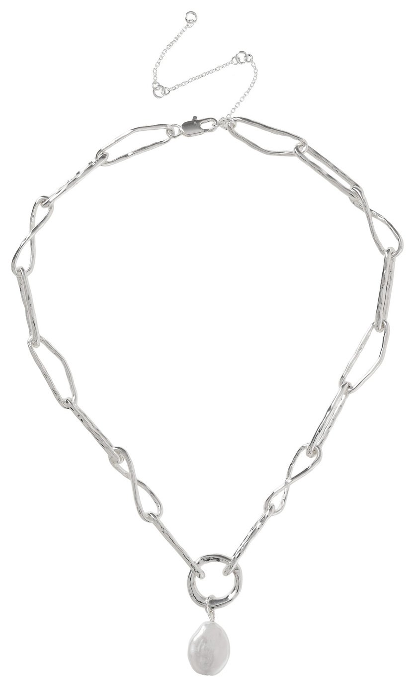 Liars & Lovers Silver Tone Paperclip Chain Pendant Necklace