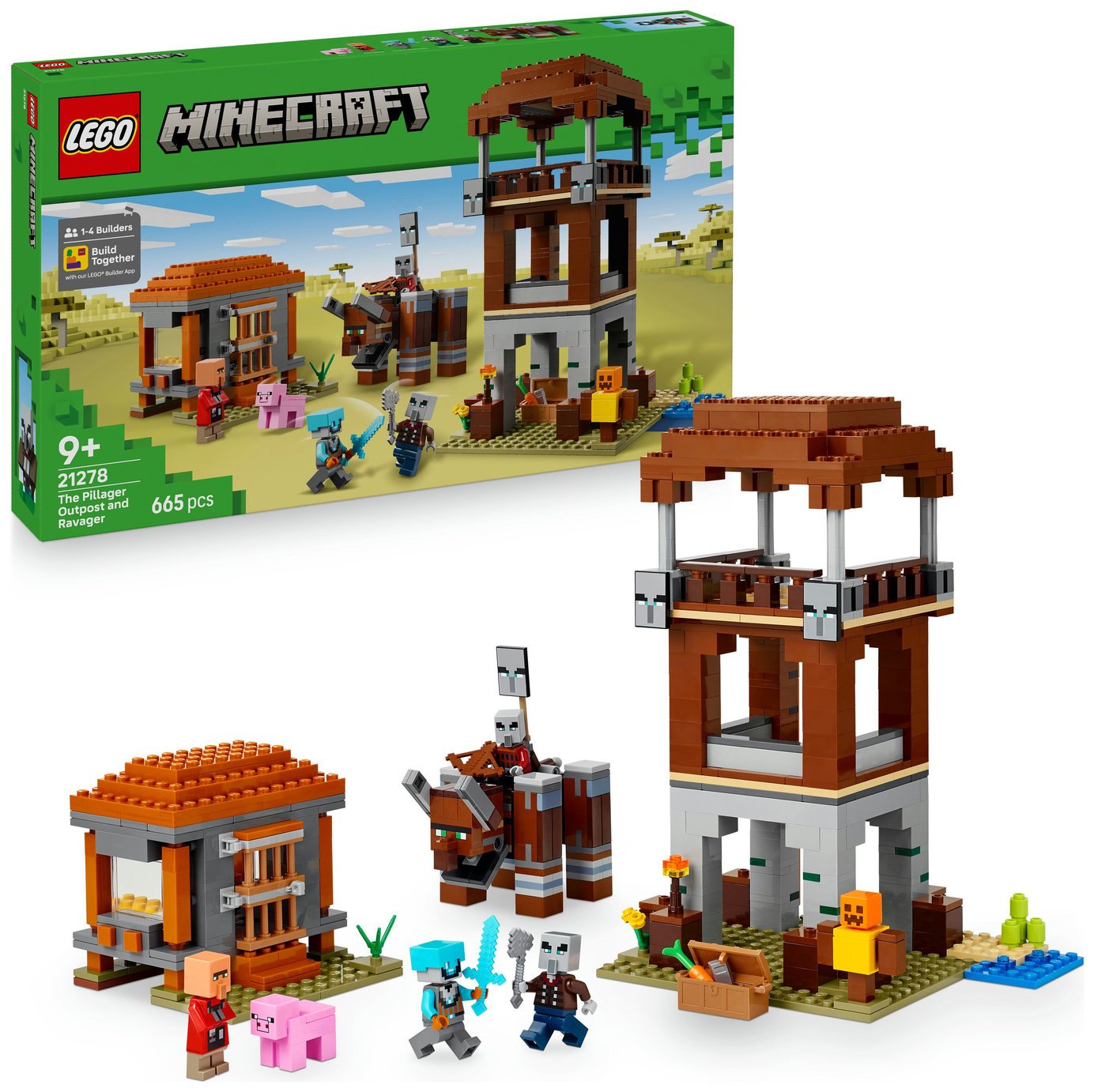 LEGO Minecraft The Pillager Outpost and Ravager Toy 21278